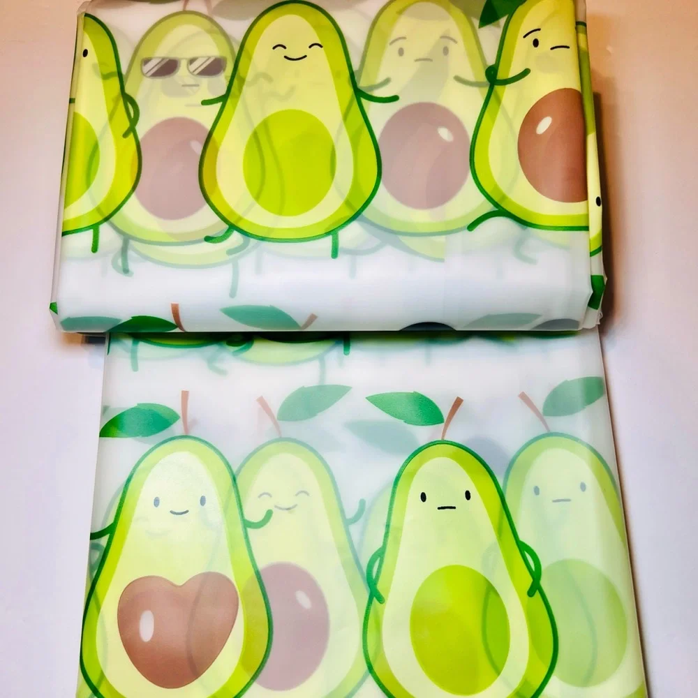 Avocado Dudes Peva Shower Curtain Hat Sunglasses Mustache Fun